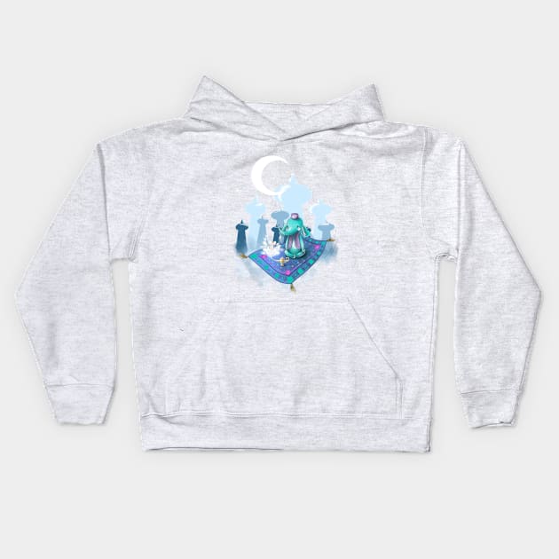 Elephant Tiffan Aladdin Kids Hoodie by Elephant Tiffan 